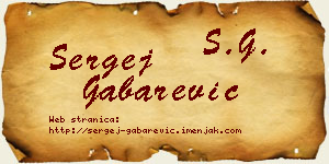 Sergej Gabarević vizit kartica